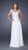 La Femme - 19143 Pretty Cap Sleeve Lace Ruched Evening Gown In White