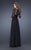 La Femme - 19149 Classy Lace and Chiffon Evening  Gown In Black