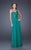 La Femme - 19162 Asymmetrical Sparkling Evening Gown In Green