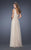 La Femme - 19162 Asymmetrical Sparkling Evening Gown In Neutral