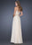 La Femme 19175 Strapless Sweetheart Lace and Chiffon Evening Gown - 1 pc Sand in Size 6 Available