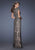La Femme - 19274 Intricate Lace Beaded Evening Gown In Green