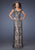 La Femme - 19274 Intricate Lace Beaded Evening Gown In Green