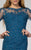 La Femme - 19343 Long Sleeve Lace Evening Dress In Blue