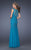 La Femme - 19420 Illusion Panel Lace Mermaid Gown In Blue and Green