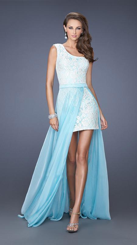 La Femme - Prom Dress 19700 in Blue