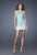 La Femme - 19746 Lace Illusion Overskirt Gown In Blue
