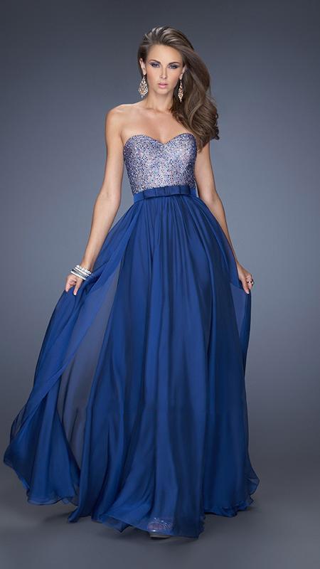 La Femme - Prom Dress 20041 in Blue