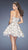 La Femme - Short Dress 20063 in White and Neural