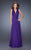 La Femme - 20109 Illusion Sequined Lace Gown In Purple