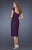 La Femme - 20443 Laced V-Neck Sheath Dress In Purple