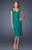La Femme - 20443 Laced V-Neck Sheath Dress In Green