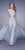 La Femme  - 20448 Ornate Strapped Interlaced Gown In Silver