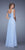 La Femme  - 20448 Ornate Strapped Interlaced Gown In Blue