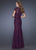 La Femme - 20464 Laced Queen-Anne Sheath Dress In Purple