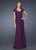 La Femme - 20464 Laced Queen-Anne Sheath Dress In Purple