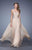 La Femme - Ruched Strapless A-Line Evening Dress 20527 - 1 pc Nude in Size 12 Available