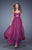 La Femme - 20625 Bejeweled Strapless Empire Gown In Pink