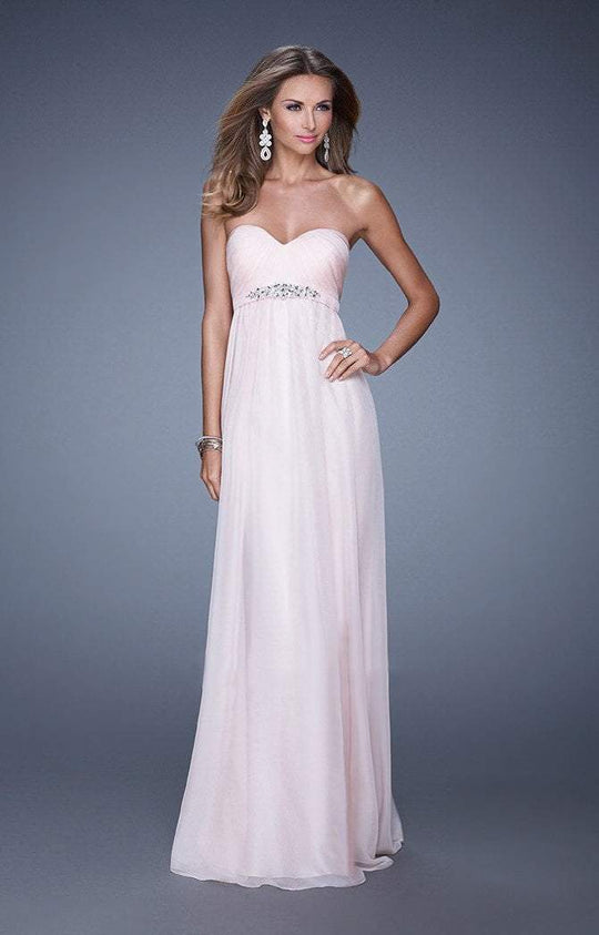 Strapless Empire A-Line Evening Gown 20625  in Pink