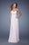 La Femme - 20625 Bejeweled Strapless Empire Gown In Pink