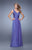 La Femme - 20639 Weaved Asymmetrical Bodice Gown In Purple