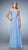 La Femme - 20639 Weaved Asymmetrical Bodice Gown In Blue