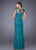 La Femme - 20673 Sparkling Lace Sheath Gown In Green