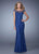 La Femme - Sparkling Lace Sheath Gown 20673 - 2 pcs Platinum and 1 pc Navy in Size 4 Available