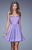 La Femme - 20721 Strapless Ruched A-Line Dress In Purple