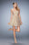 La Femme - 20721 Strapless Ruched A-Line Dress In Neutral