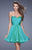 La Femme - 20721 Strapless Ruched A-Line Dress In Green