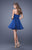 La Femme - 20721 Strapless Ruched A-Line Dress In Blue