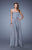 La Femme - 20808 Strapless Shirred Sweetheart Gown In Silver