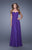 La Femme - 20808 Strapless Shirred Sweetheart Gown In Purple