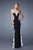 La Femme - 20895 Lace Fitted Sweetheart Evening Gown In Black and White