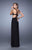 La Femme - 21175 Slender Cutout Sheath Gown In Black
