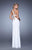 La Femme - 21175 Slender Cutout Sheath Gown In White