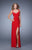 La Femme - 21175 Slender Cutout Sheath Gown In Red