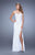 La Femme - 21193 Strapless Ruched Sheath Gown In White