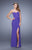 La Femme - 21193 Strapless Ruched Sheath Gown In Purple