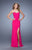 La Femme - 21193 Strapless Ruched Sheath Gown In Pink