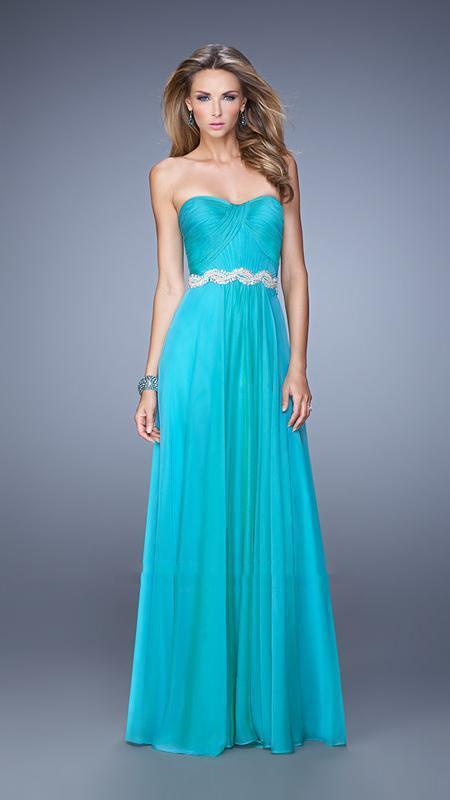 La Femme - 21218 Prom Dress in Blue and Green