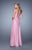 La Femme - 21257 Strapless Woven Bodice Gown In Pink