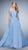 La Femme - 21257 Strapless Woven Bodice Gown In Blue