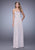 La Femme - Folded Strapless Evening Gown 21554 in Pink