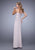 La Femme - 21554 Folded Strapless Evening Gown In Neutral