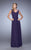 La Femme - 21624 Jewel Adorned A-line Evening Gown In Purple