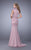 La Femme - 21666 Modified Straight Mermaid Dress In Purple