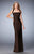 La Femme - 21730 Straight Across Jersey Sheath Dress In Brown