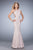 La Femme - 21926 Embellished Bateau Mermaid Dress In Neutral